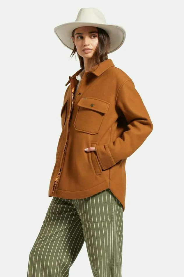 Women Durham Shirt Jacket Washed Copper Brixton Jackets