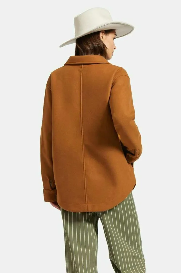 Women Durham Shirt Jacket Washed Copper Brixton Jackets