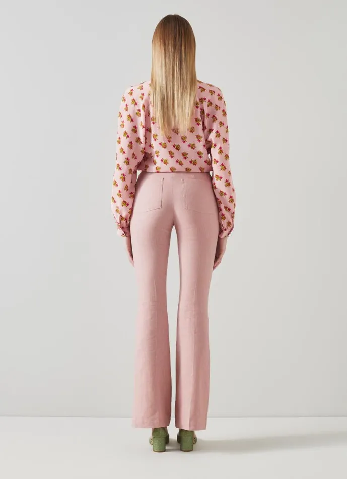 Women Edeline Pink And Red Rosebud Print Silk Top Pink LKBennett Tops Women Edeline Pink And Red Rosebud Print Silk Top Pink LKBennett Tops