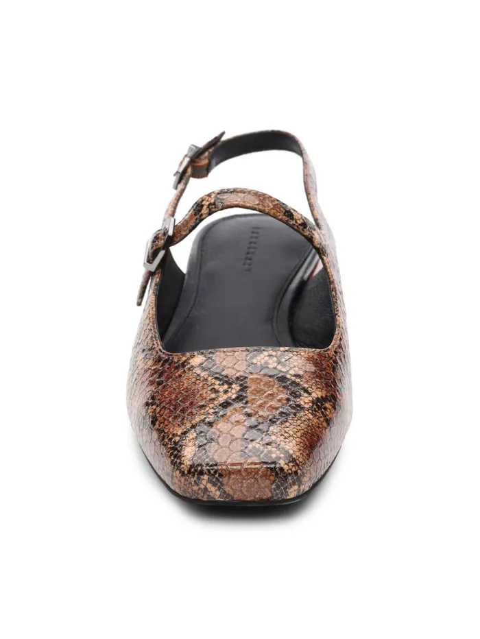 Women Everly Slingback Flat Brown Black Snake Sanctuary Clothing Ballet Flats Women Everly Slingback Flat Brown Black Snake Sanctuary Clothing Ballet Flats