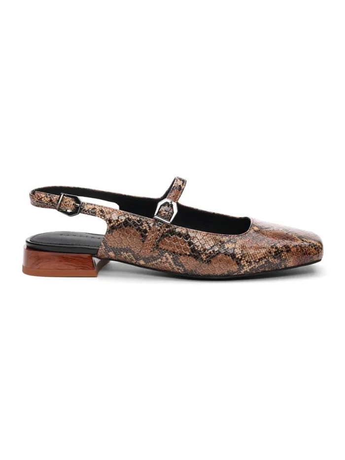 Women Everly Slingback Flat Brown Black Snake Sanctuary Clothing Ballet Flats Women Everly Slingback Flat Brown Black Snake Sanctuary Clothing Ballet Flats