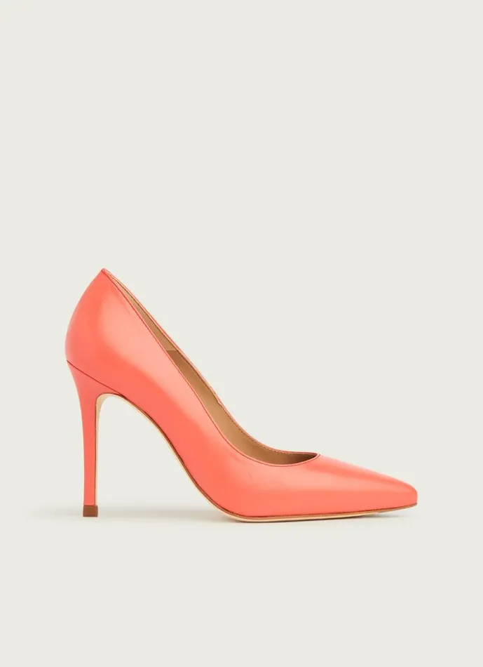 Women Fern Coral Nappa Leather Pointed Toe Courts Coral LKBennett Court Shoes