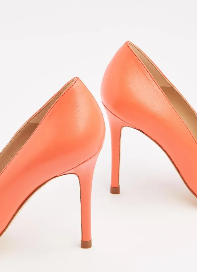 Women Fern Coral Nappa Leather Pointed Toe Courts Coral LKBennett Court Shoes