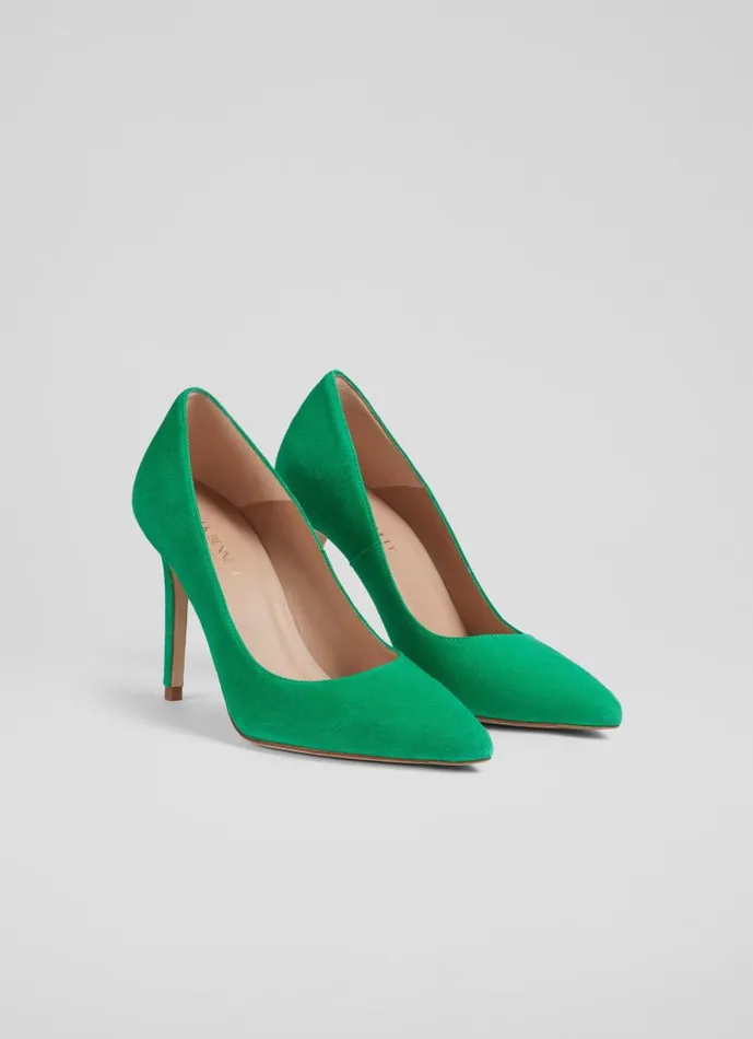 Women Fern Green Suede Pointed Toe Courts Eden Green LKBennett Court Shoes Women Fern Green Suede Pointed Toe Courts Eden Green LKBennett Court Shoes