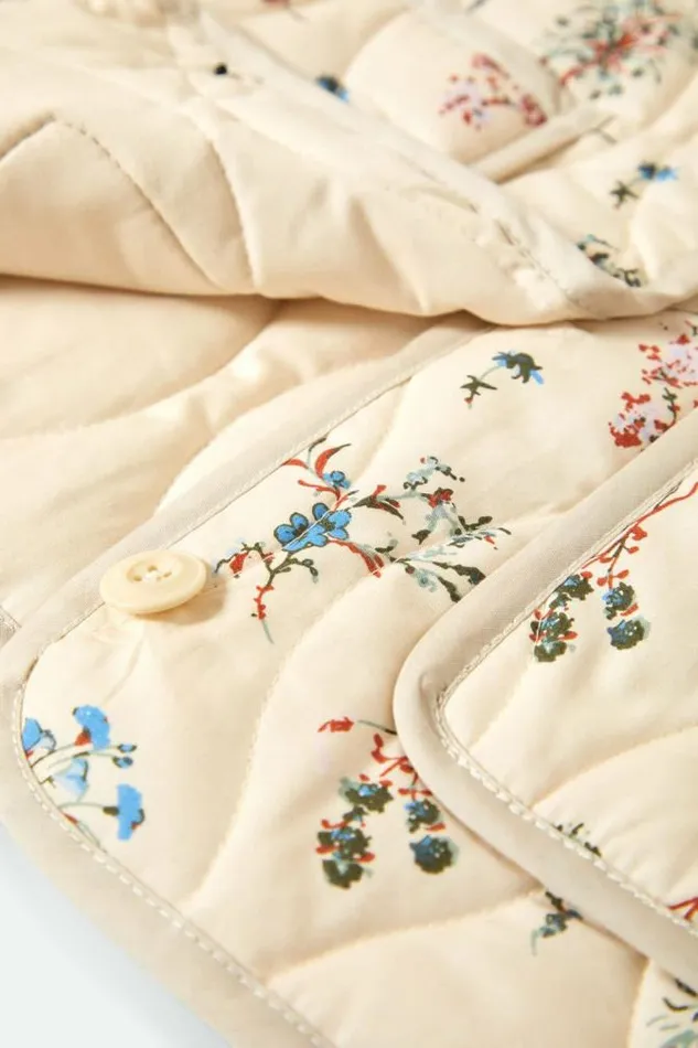 Women Field Floral Quilted Vest Whitecaphazelnutditsy Floral Brixton Jackets