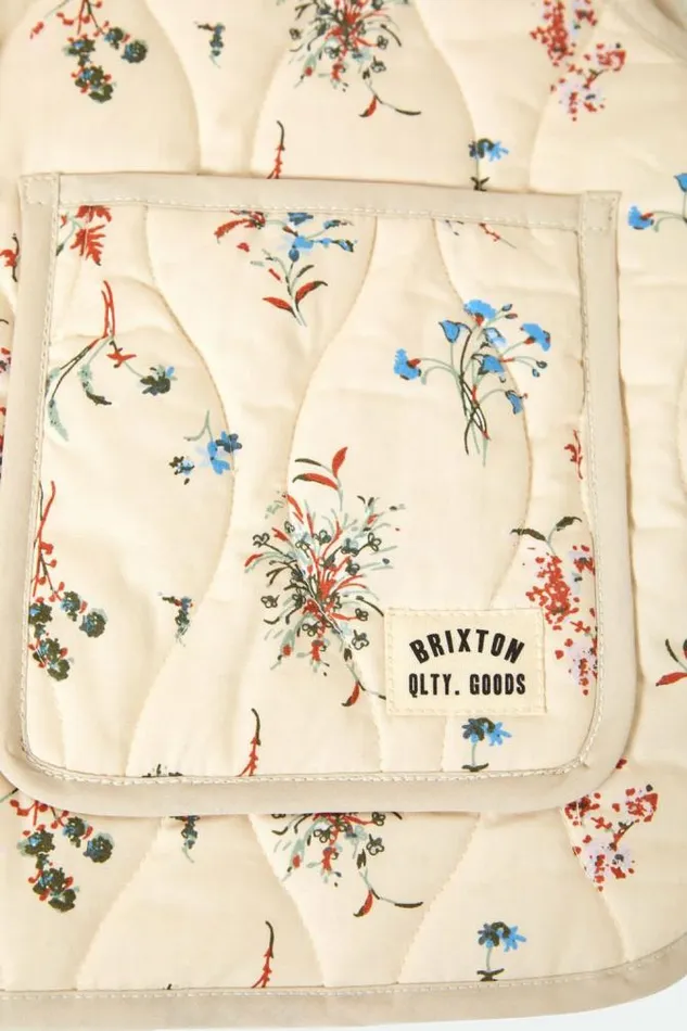 Women Field Floral Quilted Vest Whitecaphazelnutditsy Floral Brixton Jackets