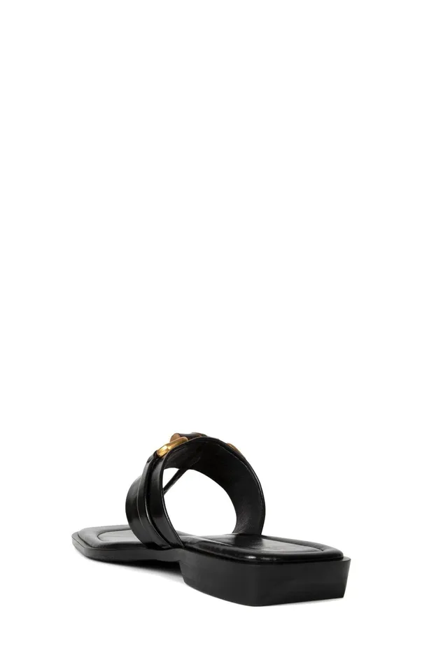 Women Flat Jeffrey Campbell BORABORA Black Gold