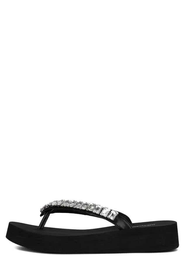 Women Flat Jeffrey Campbell ICONICSS Black Clear