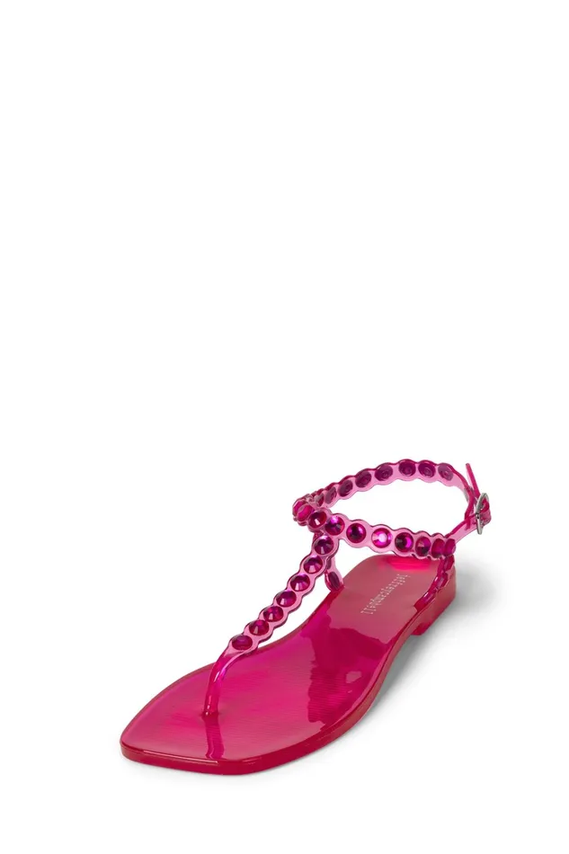 Women Flat Jeffrey Campbell JEMMIN Fuchsia Shiny