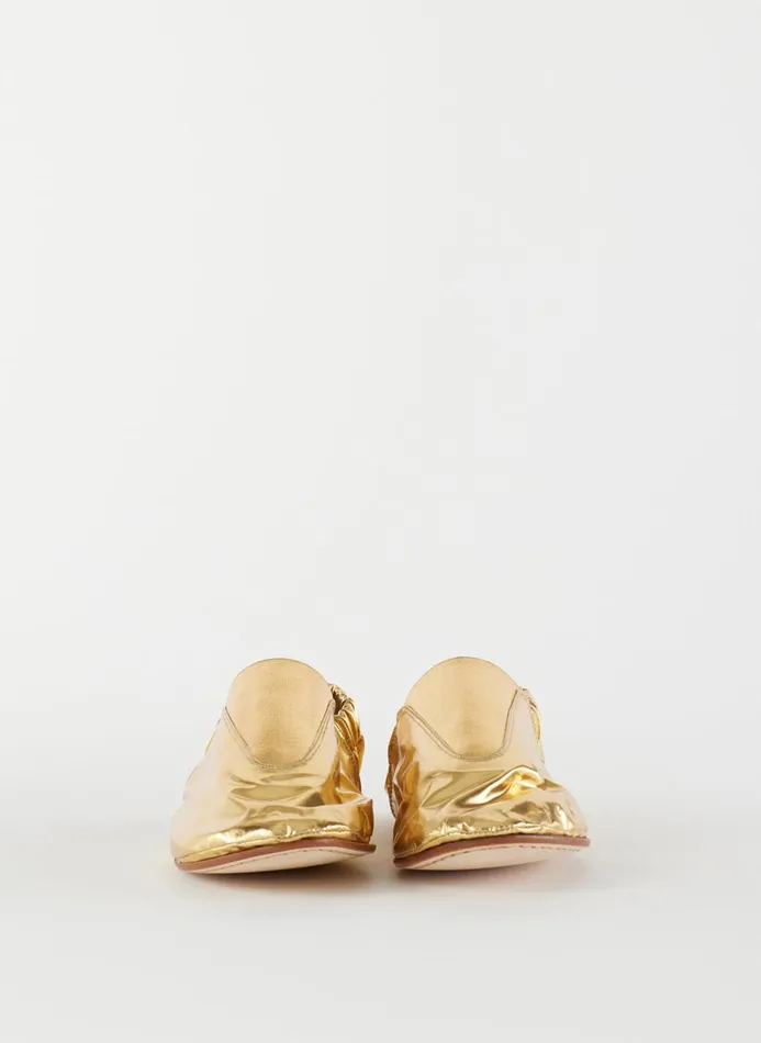 Women Flats Tibi Metallic Mikhail Flat Gold