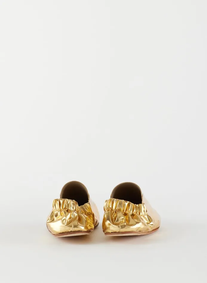 Women Flats Tibi Metallic Mikhail Flat Gold