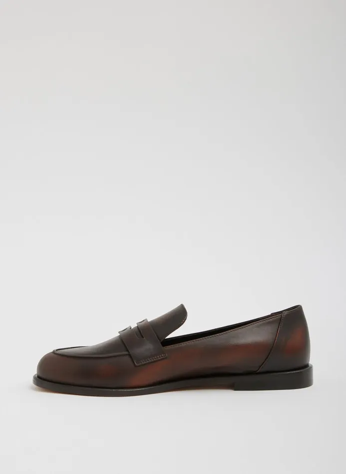 Women Flats Tibi Nacho Loafer Brown Tan