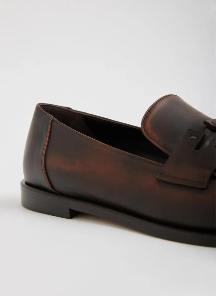 Women Flats Tibi Nacho Loafer Brown Tan