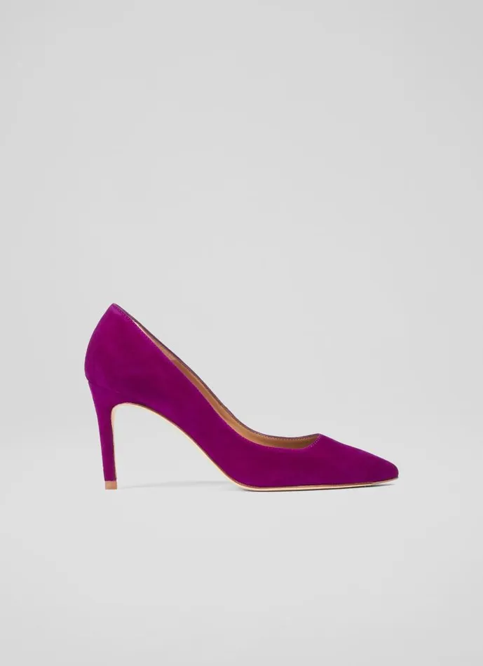 Women Floret Magenta Suede Pointed Toe Courts Purple LKBennett Court Shoes
