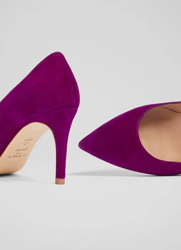 Women Floret Magenta Suede Pointed Toe Courts Purple LKBennett Court Shoes Women Floret Magenta Suede Pointed Toe Courts Purple LKBennett Court Shoes