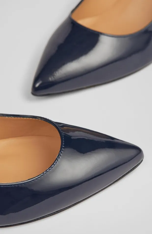Women Floret Navy Patent Leather Pointed Toe Courts Navy Blue LKBennett Court Shoes Women Floret Navy Patent Leather Pointed Toe Courts Navy Blue LKBennett Court Shoes