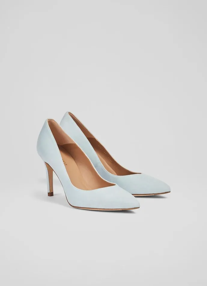 Women Floret Sea Green Suede Pointed Toe Courts Green LKBennett Court Shoes