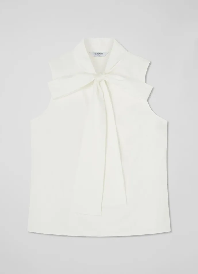 Women Florian White Cotton Blouse White LKBennett Tops Women Florian White Cotton Blouse White LKBennett Tops