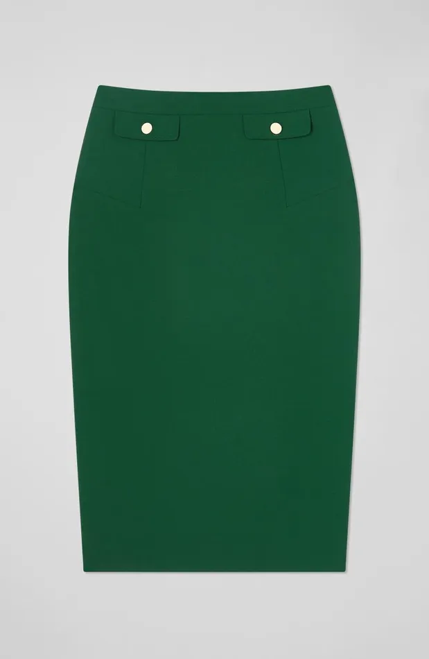 Women Folly Green Crepe Pencil Skirt Dark Green LKBennett Skirts Women Folly Green Crepe Pencil Skirt Dark Green LKBennett Skirts