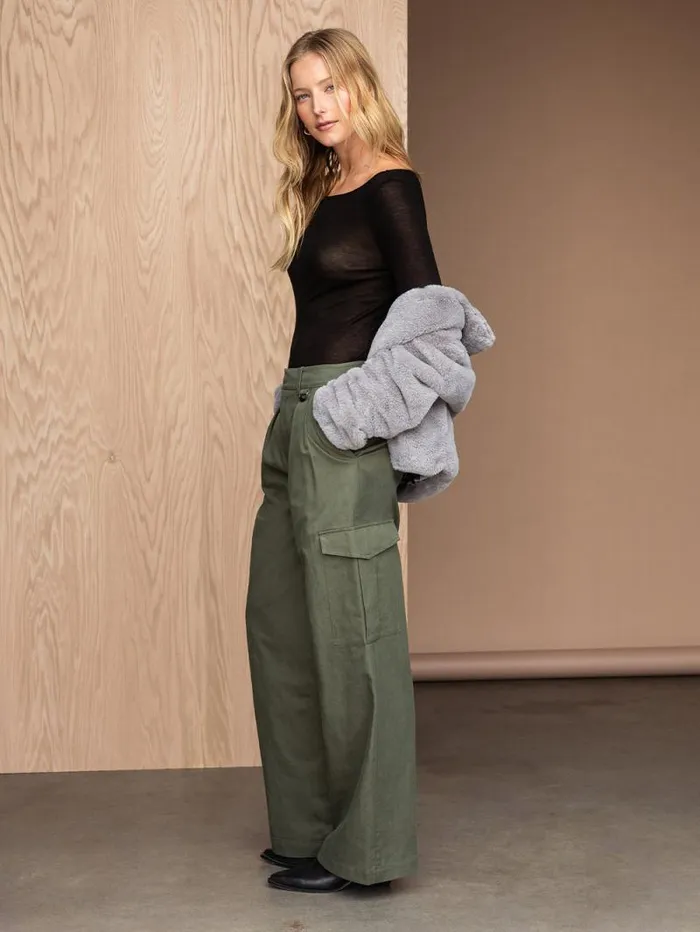 Women Frankie Cargo High Rise Pant Dark Olive Sanctuary Clothing Pants