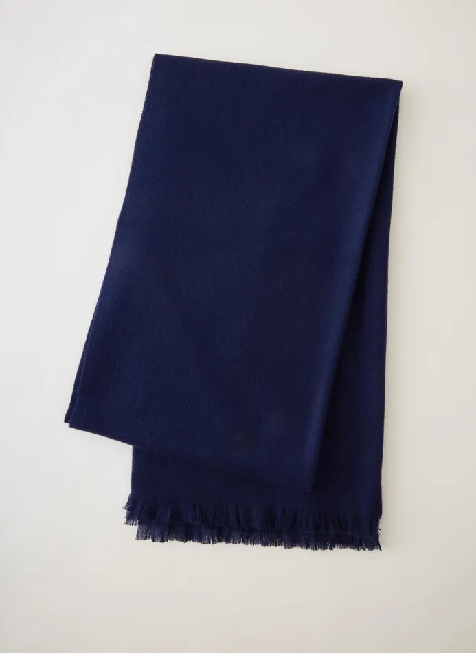 Women Fundamentals Tibi Fringe Scarf Navy