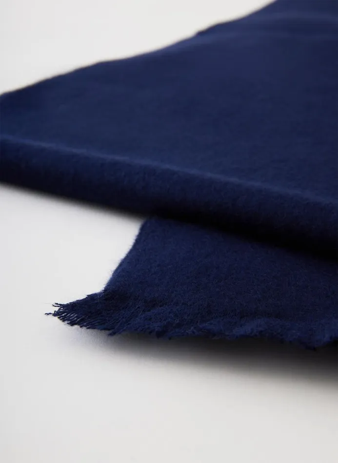 Women Fundamentals Tibi Fringe Scarf Navy