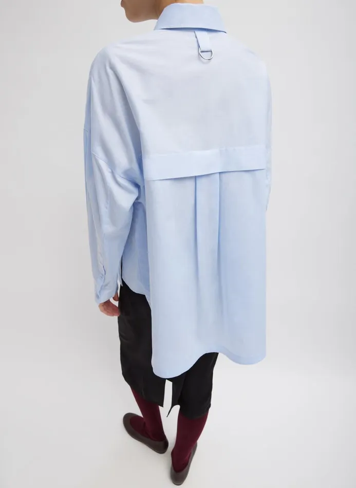 Women Fundamentals Tibi Gabe Oversized Shirt Blue