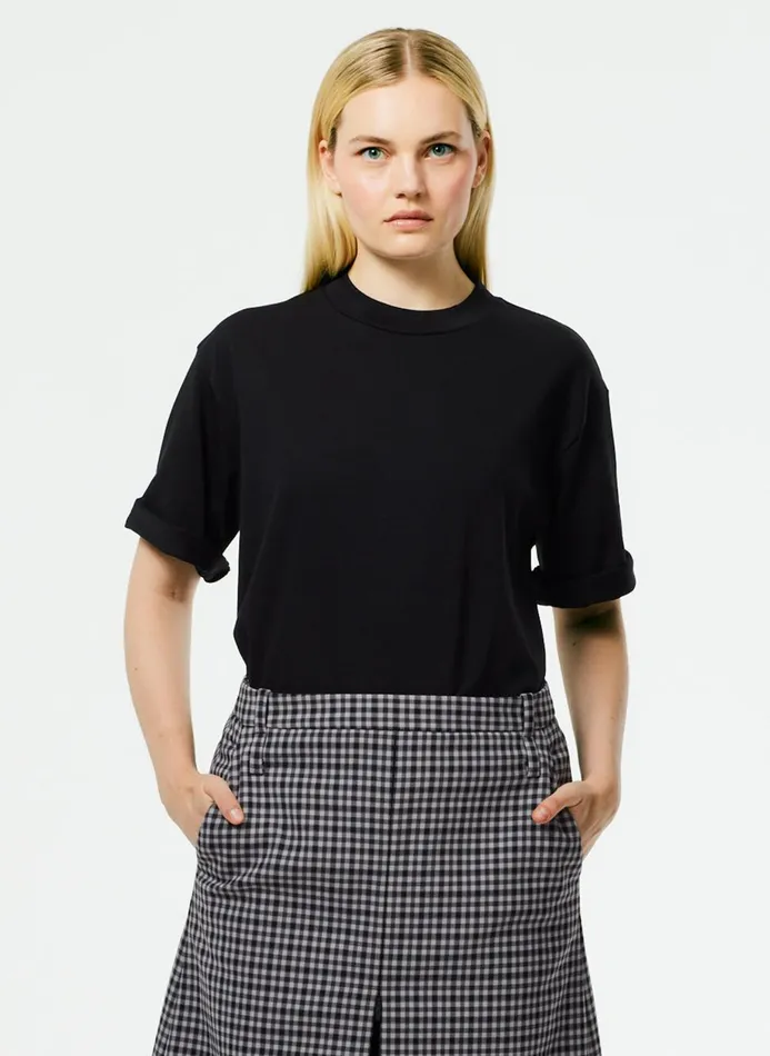 Women Fundamentals Tibi Perfect Unisex TShirt Black