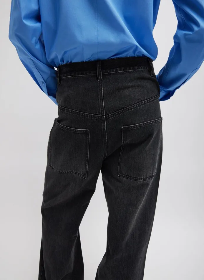 Women Fundamentals Tibi Vintage Black Denim Ryder Jean Vintage Black
