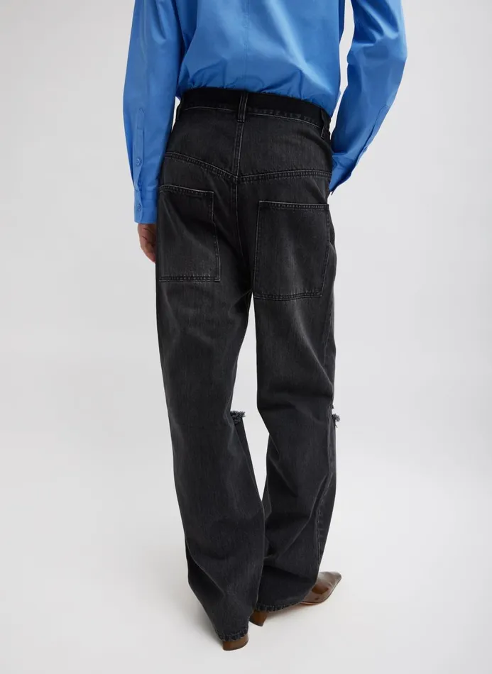 Women Fundamentals Tibi Vintage Black Denim Ryder Jean Vintage Black
