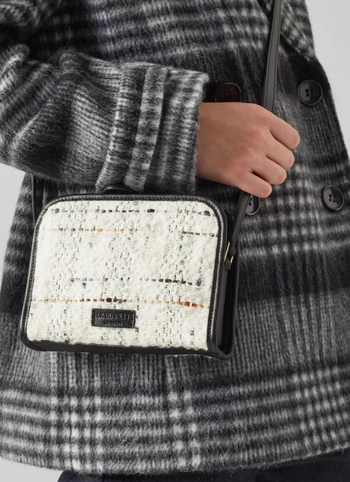 Women Gigi Cream Tweed Crossbody Bag LKBennett CrossBody Bags Women Gigi Cream Tweed Crossbody Bag LKBennett CrossBody Bags