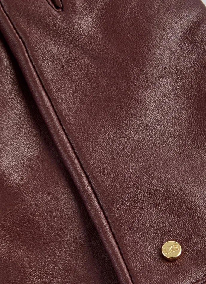 Women Gina Bordeaux Leather Gloves LKBennett Gloves Women Gina Bordeaux Leather Gloves LKBennett Gloves