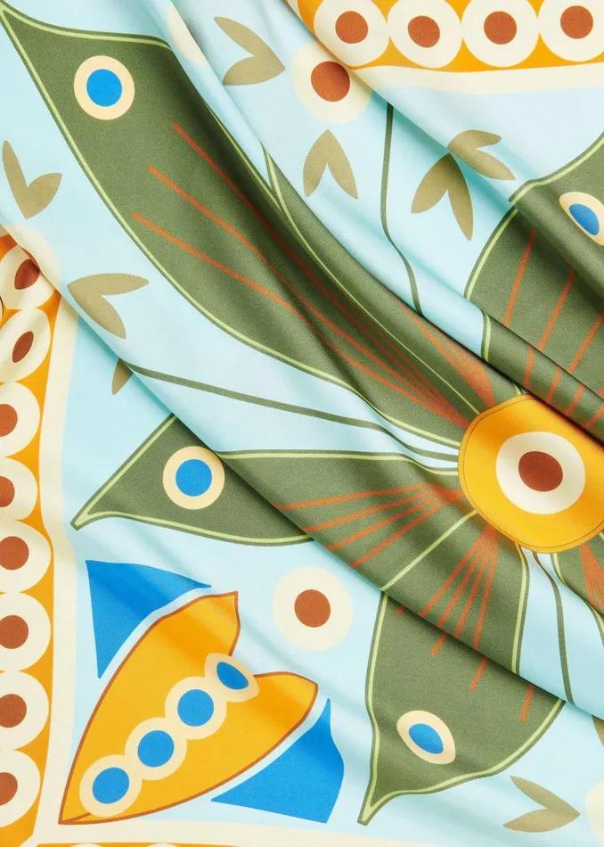 Women Hats Gloves and Scarves Whistles Multicolour Sahar Botanical Silk Scarf