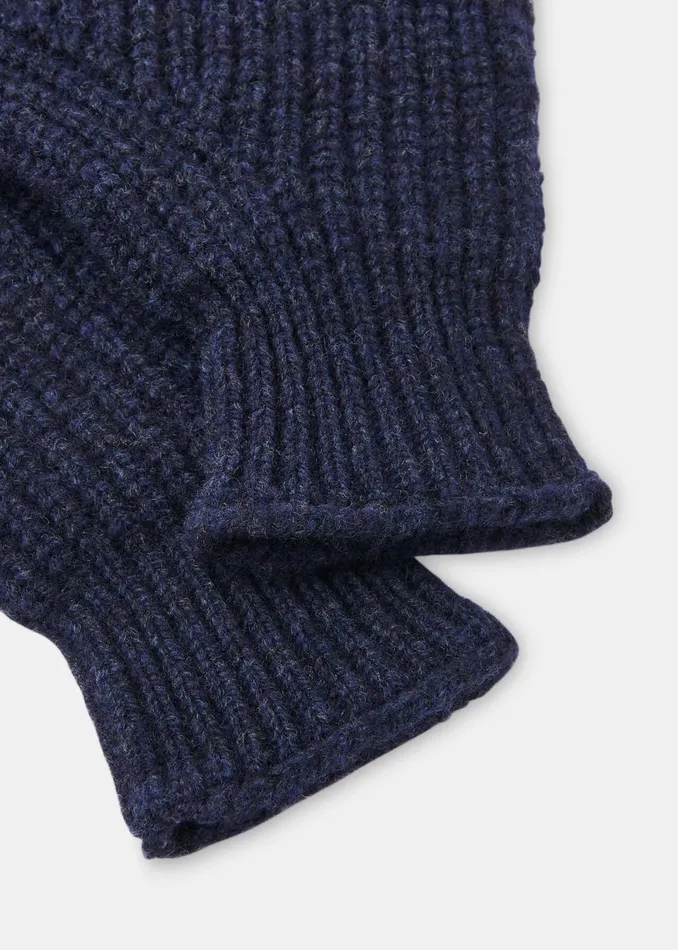 Women Hats Gloves and Scarves Whistles Navy Lambswool Gloves