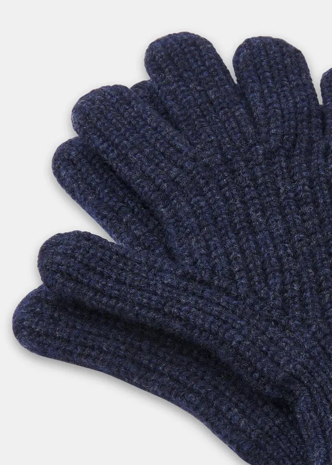 Women Hats Gloves and Scarves Whistles Navy Lambswool Gloves