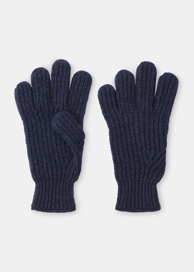 Women Hats Gloves and Scarves Whistles Navy Lambswool Gloves
