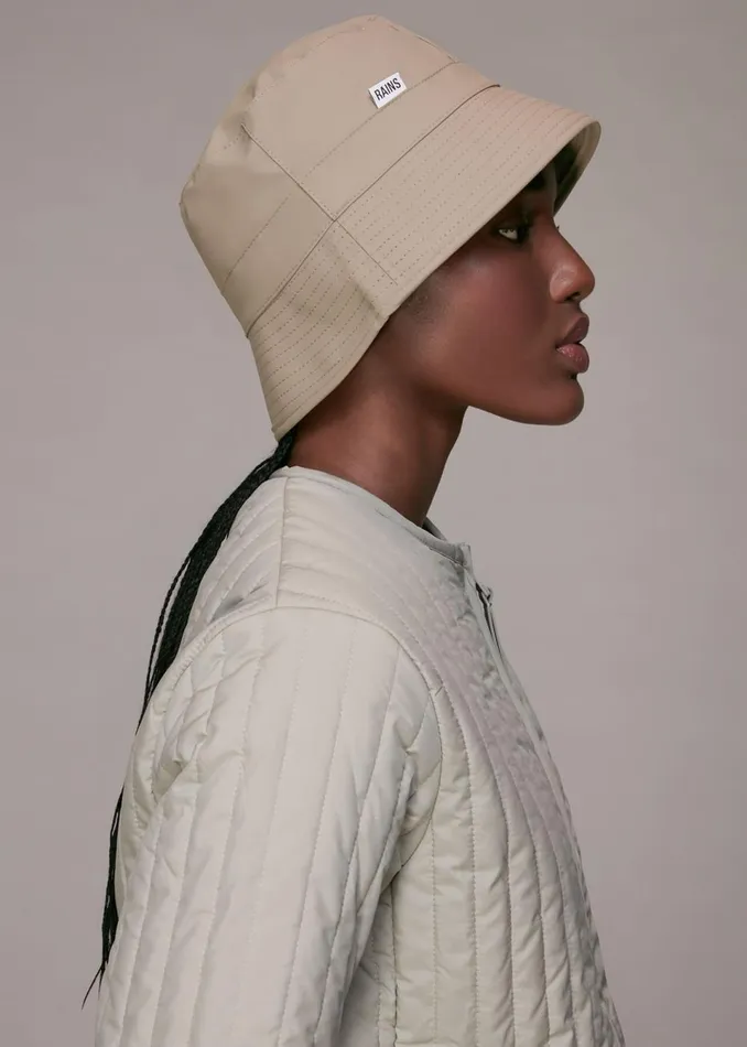 Women Hats Gloves and Scarves Whistles Taupe Rains Bucket Hat