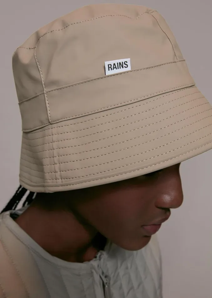 Women Hats Gloves and Scarves Whistles Taupe Rains Bucket Hat