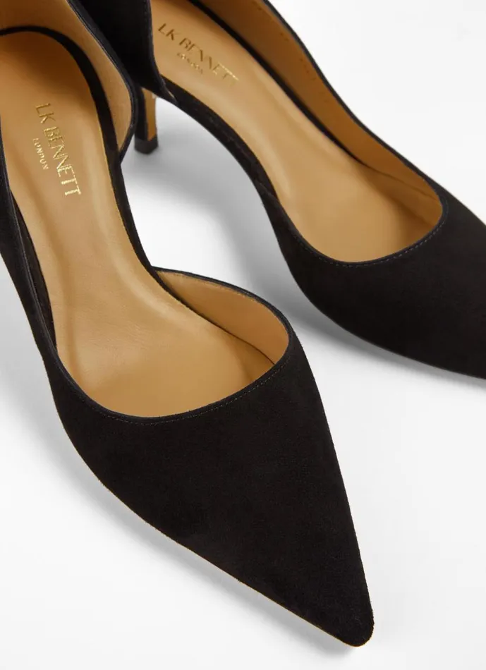 Women Hazel Black Suede D039Orsay Courts Black LKBennett Court Shoes Women Hazel Black Suede D039Orsay Courts Black LKBennett Court Shoes