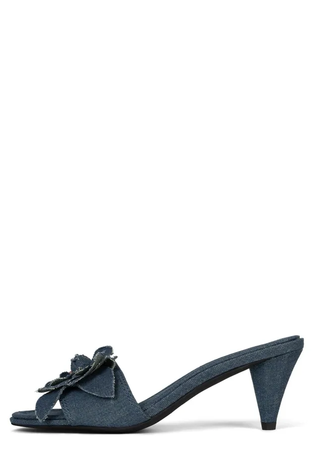 Women Heel Jeffrey Campbell BUDDING Blue Denim