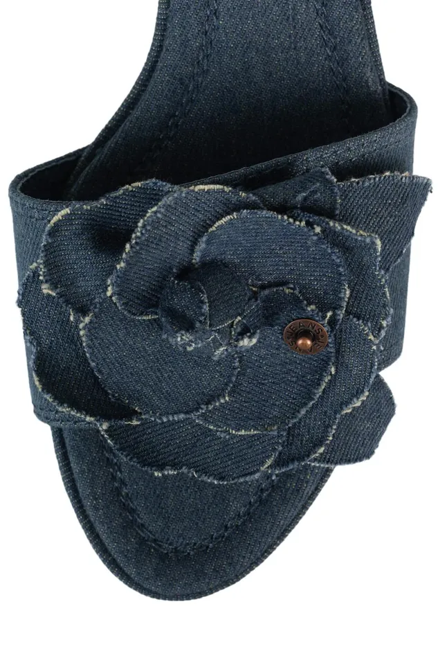 Women Heel Jeffrey Campbell BUDDING Blue Denim