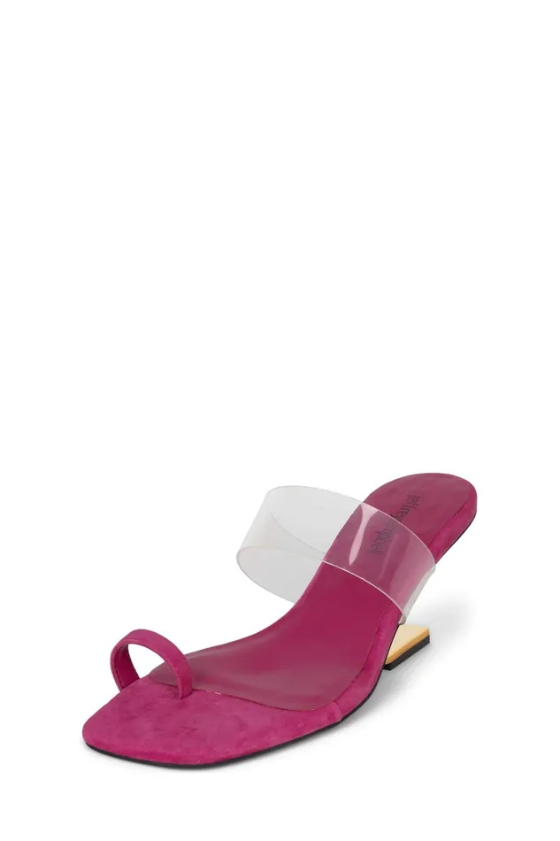 Women Heel Jeffrey Campbell CALCULATE Fuchsia Suede Gold