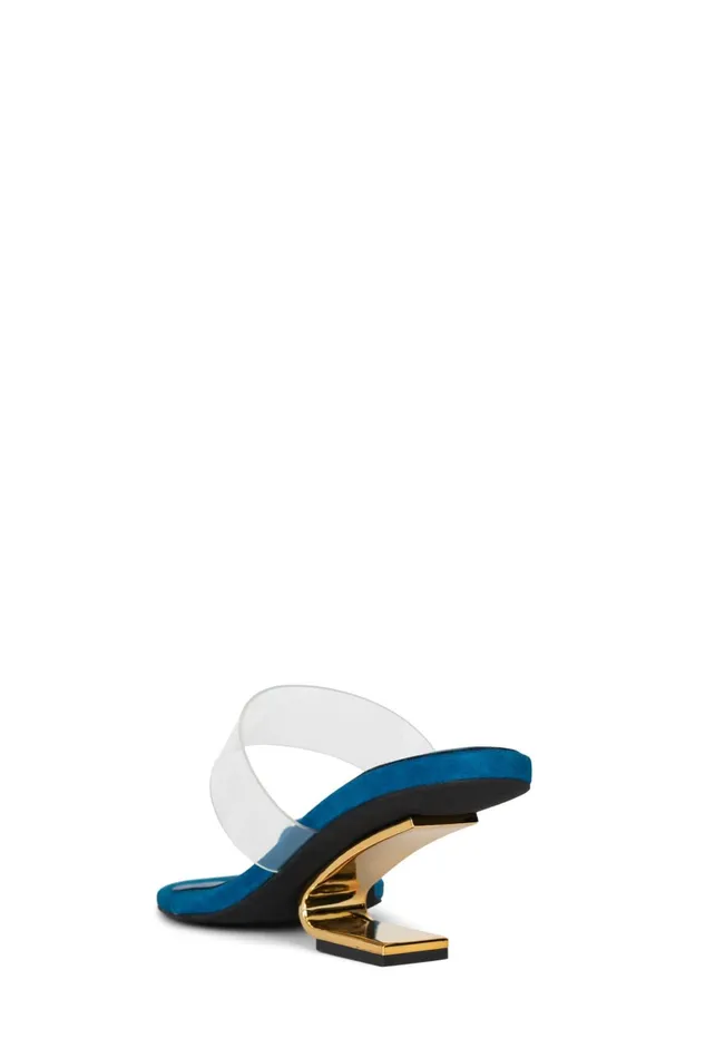 Women Heel Jeffrey Campbell CALCULATE Fuchsia Suede Gold