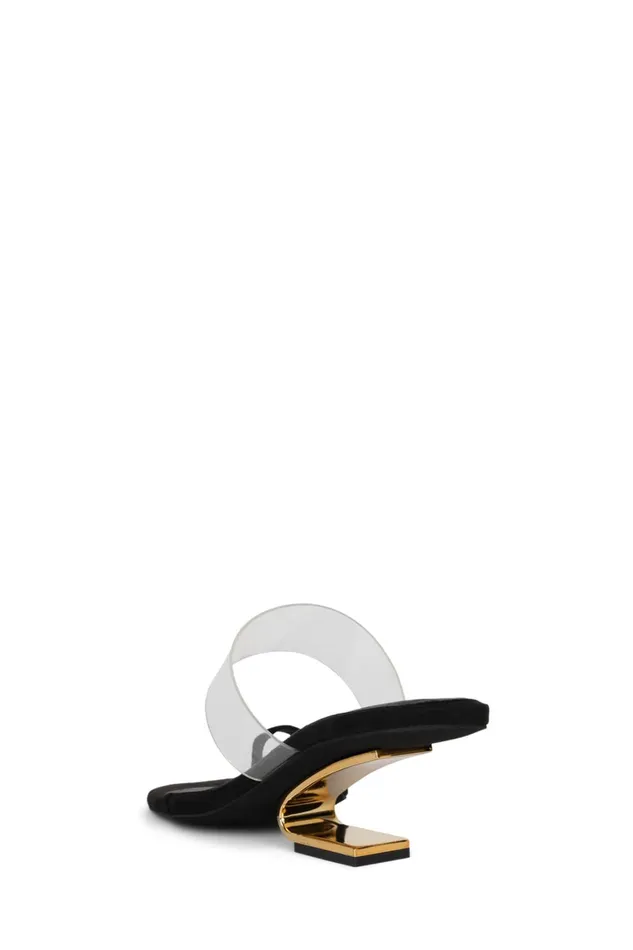 Women Heel Jeffrey Campbell CALCULATE Fuchsia Suede Gold