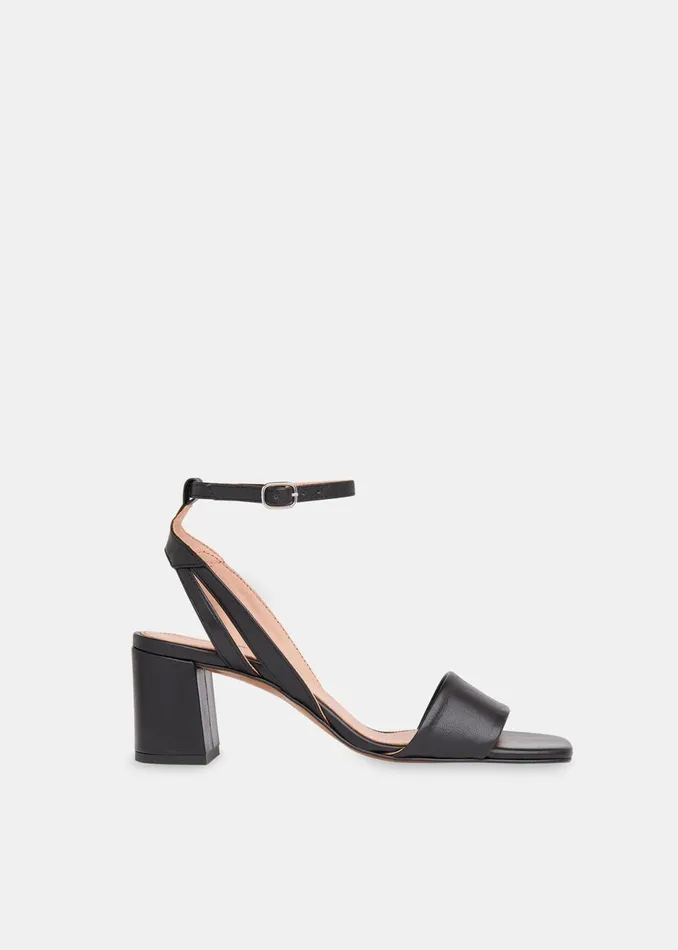 Women Heels Whistles Black Eden Block Heel Sandal