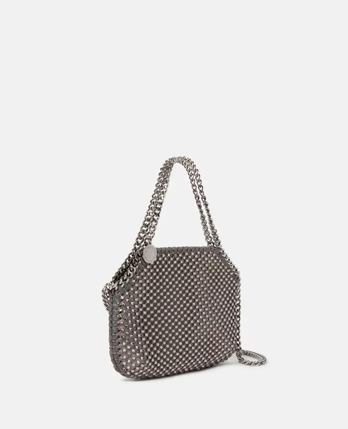 Women Iconic Falabella Stella McCartney Falabella Crystal Mesh Mini Tote Bag Fog