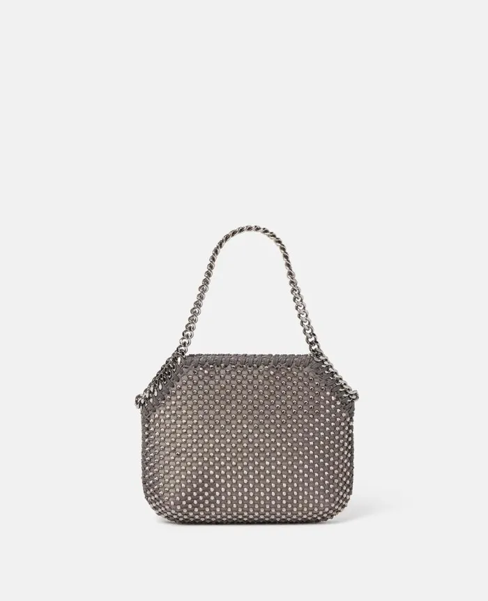 Women Iconic Falabella Stella McCartney Falabella Crystal Mesh Mini Tote Bag Fog
