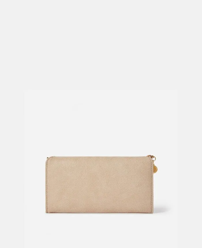 Women Iconic Falabella Stella McCartney Falabella Flap Continental Wallet Clotted Cream