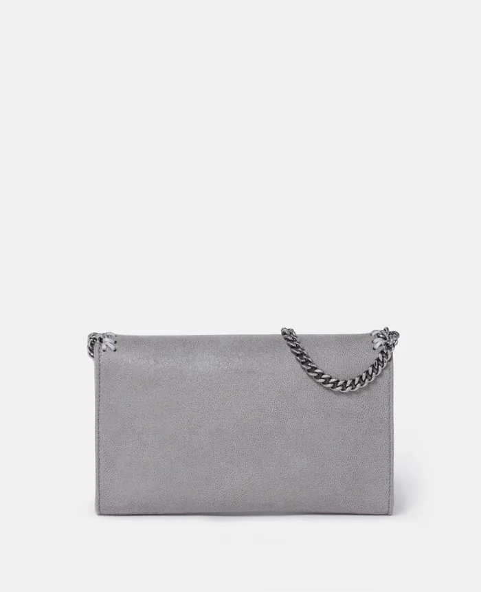 Women Iconic Falabella Stella McCartney Falabella Lips Wallet Crossbody Bag Grey