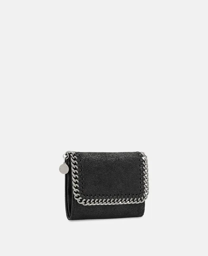Women Iconic Falabella Stella McCartney Falabella Small Flap Wallet Black